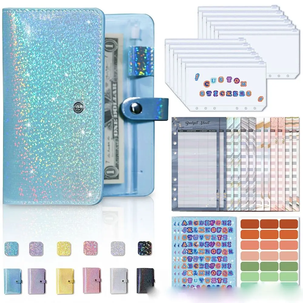A6 Loose Leaf Notebook Glitter PU Cover Spiral Binder Notebook Set Daily Weekly Planner Refill Inner Book Budget Planner Book
A6 Loose Leaf Notebook Glitter PU Cover Spiral Binder Notebook Set Daily Weekly Planner Refill Inner Book Budget Planner Book