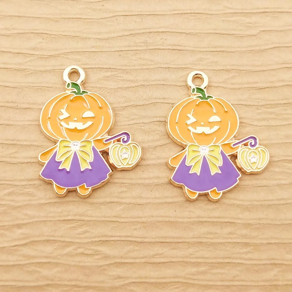 10pcs 19x24mm Enamel Hallowmas Pumpkin Charm for Jewelry Making Earring Pendant Necklace Bracelet Accessories Diy Craft Supplies
10pcs 19x24mm Enamel Hallowmas Pumpkin Charm for Jewelry Making Earring Pendant Necklace Bracelet Accessories Diy Craft Supplies