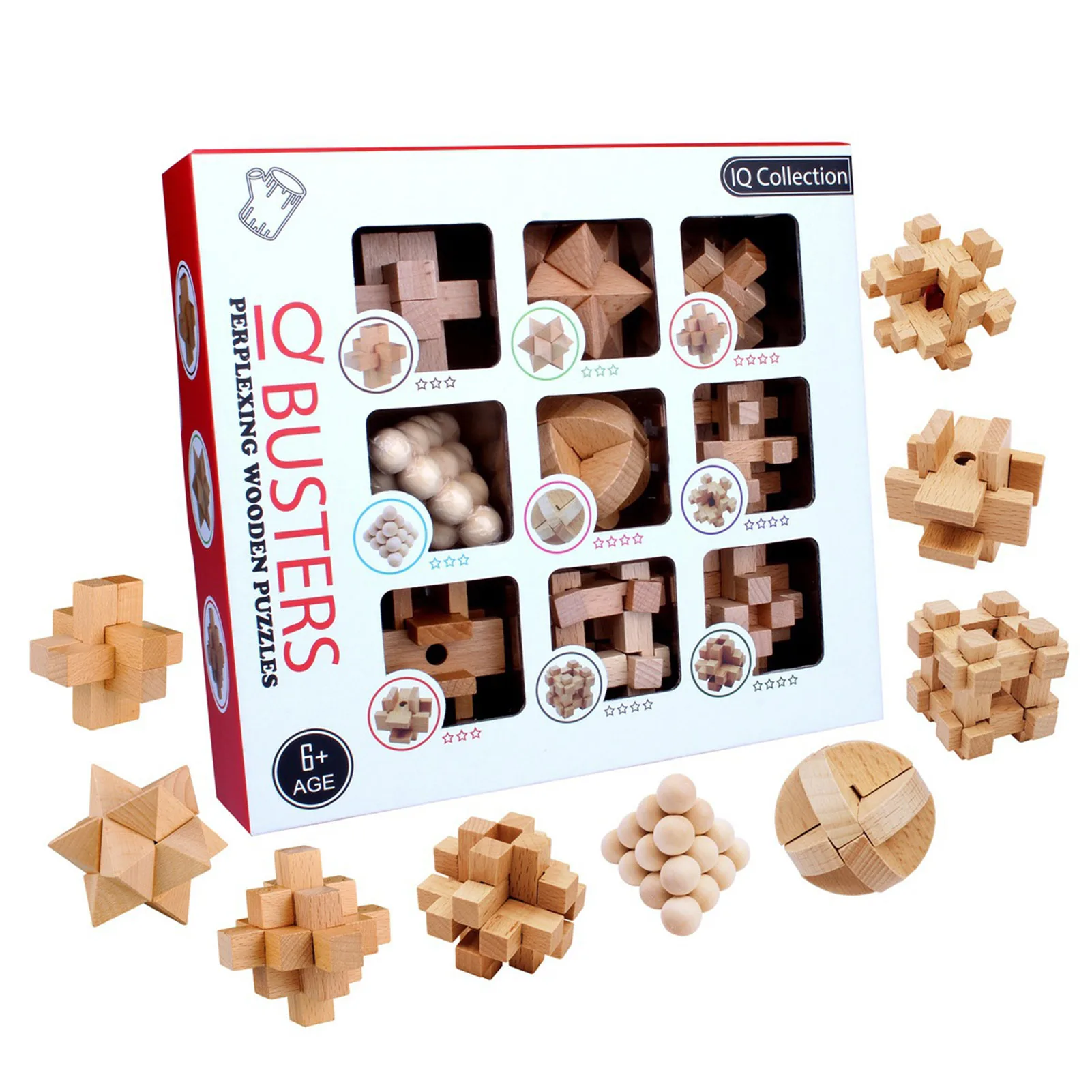 3D Handmade IQ Wooden Puzzle Kong Ming Luban Lock Toys Adults Puzzle Children Educational Mind Game
3D Handmade IQ Wooden Puzzle Kong Ming Luban Lock Toys Adults Puzzle Children Educational Mind Game