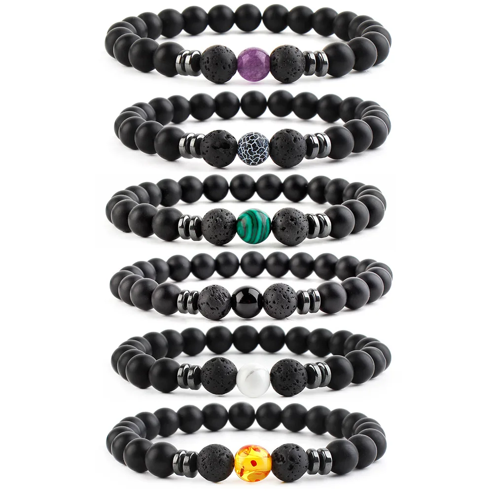 8mm Natural Stone Beads Bracelet Peacock Purple Agate White Turquoise Flower Amber Bracelet
8mm Natural Stone Beads Bracelet Peacock Purple Agate White Turquoise Flower Amber Bracelet