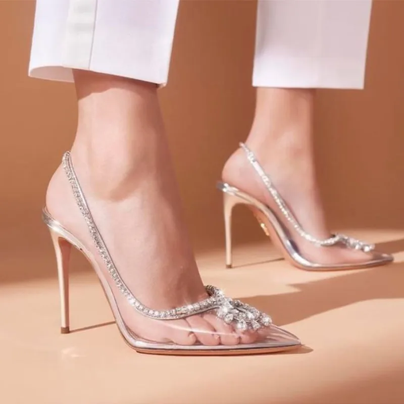 Star style Fashion Crystal Women Sandals Elegant High heels Mules Soft PVC Gladiator Sandals Summer Female Prom Wedding shoes
Star style Fashion Crystal Women Sandals Elegant High heels Mules Soft PVC Gladiator Sandals Summer Female Prom Wedding shoes