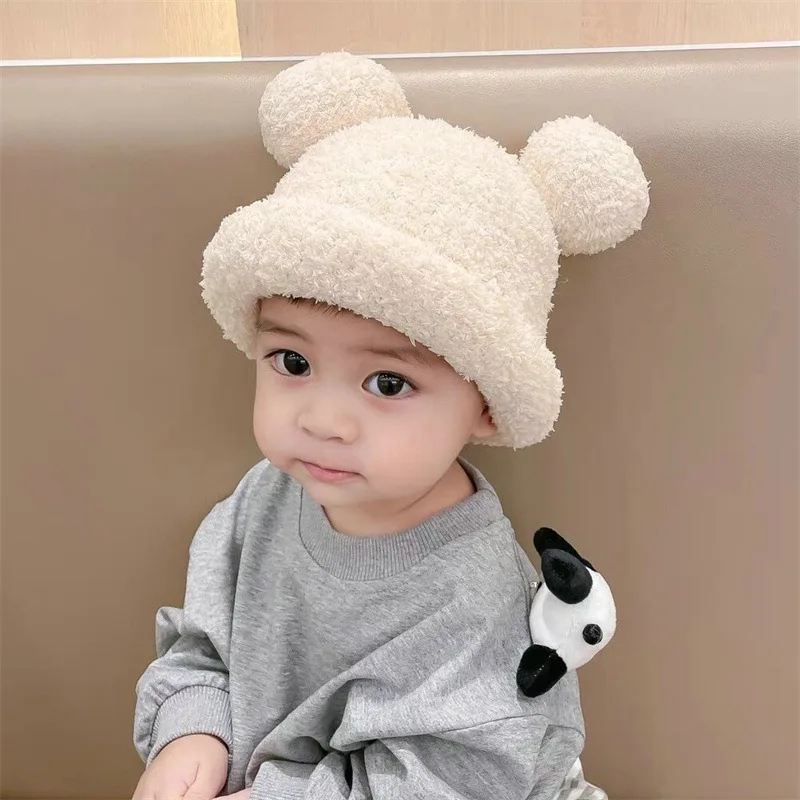 Baby ins Korean bear meatball cap Autumn and winter 6-12 month old baby warm plush cap Winter
Baby ins Korean bear meatball cap Autumn and winter 6-12 month old baby warm plush cap Winter
