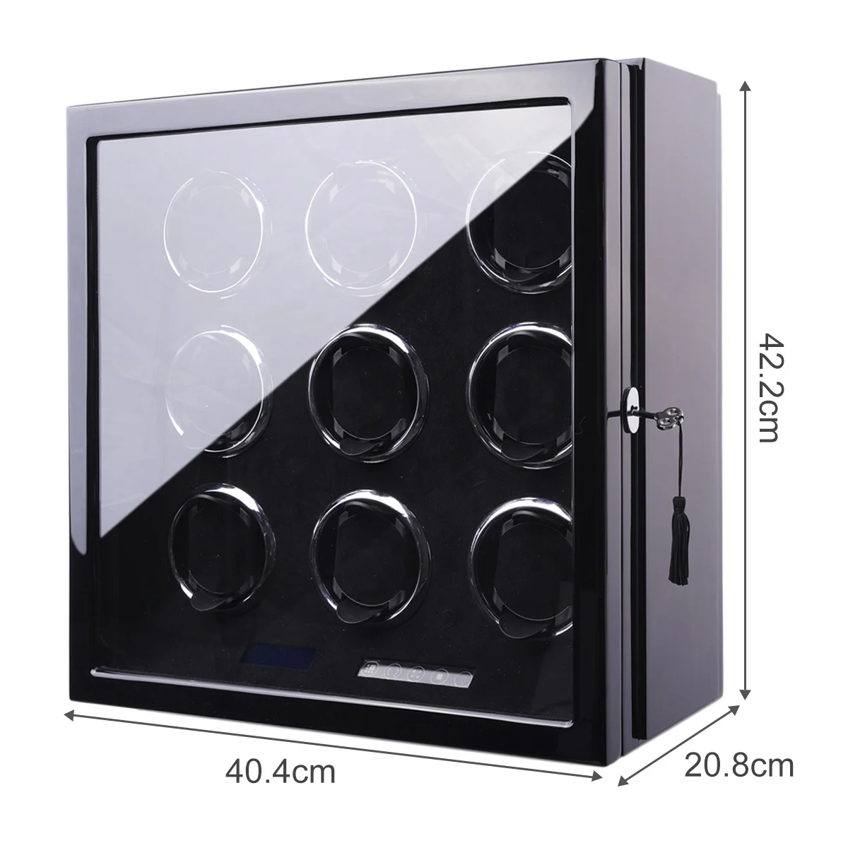 Wholesale Luxury Remote Control Automatic Watch Winder Wooden Gyro Watch Winder Security Safe Box
Wholesale Luxury Remote Control Automatic Watch Winder Wooden Gyro Watch Winder Security Safe Box