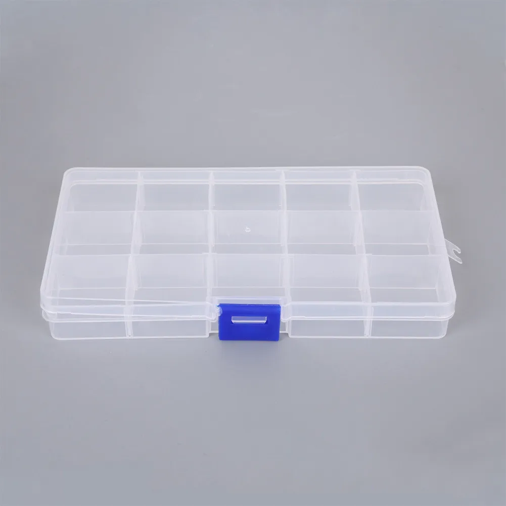 1 Pc Storage Box W/buckle 15 Grid Plastic Adjustable Craft Organizer Jewelry Box For Household Accessories Supplies Storage
1 Pc Storage Box W/buckle 15 Grid Plastic Adjustable Craft Organizer Jewelry Box For Household Accessories Supplies Storage