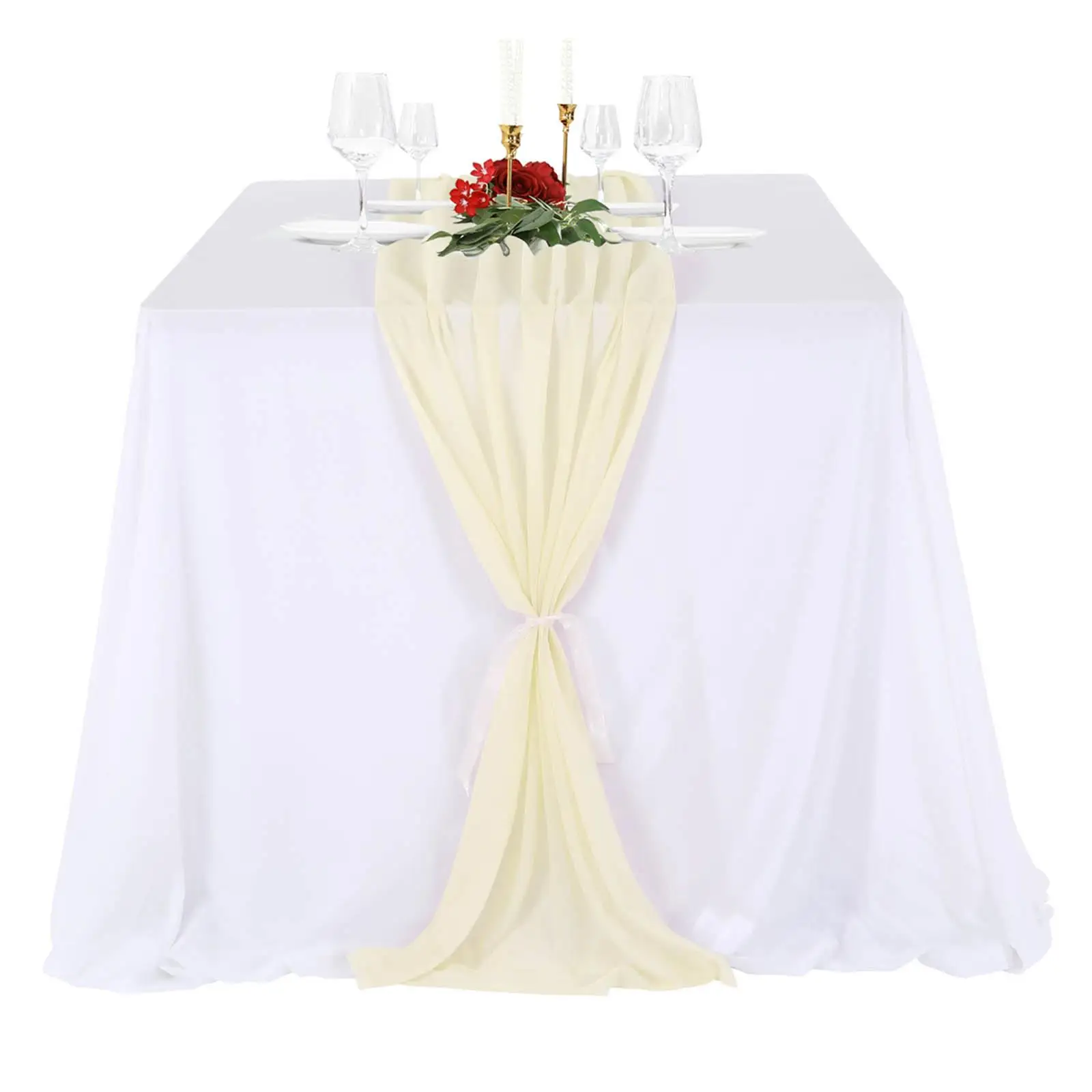 Solid Color Rustic 27x118 Inches Wrinkle Resistant Long Luxury Tablecloth for Wedding Bridal Shower Birthday Party Decorations
Solid Color Rustic 27x118 Inches Wrinkle Resistant Long Luxury Tablecloth for Wedding Bridal Shower Birthday Party Decorations