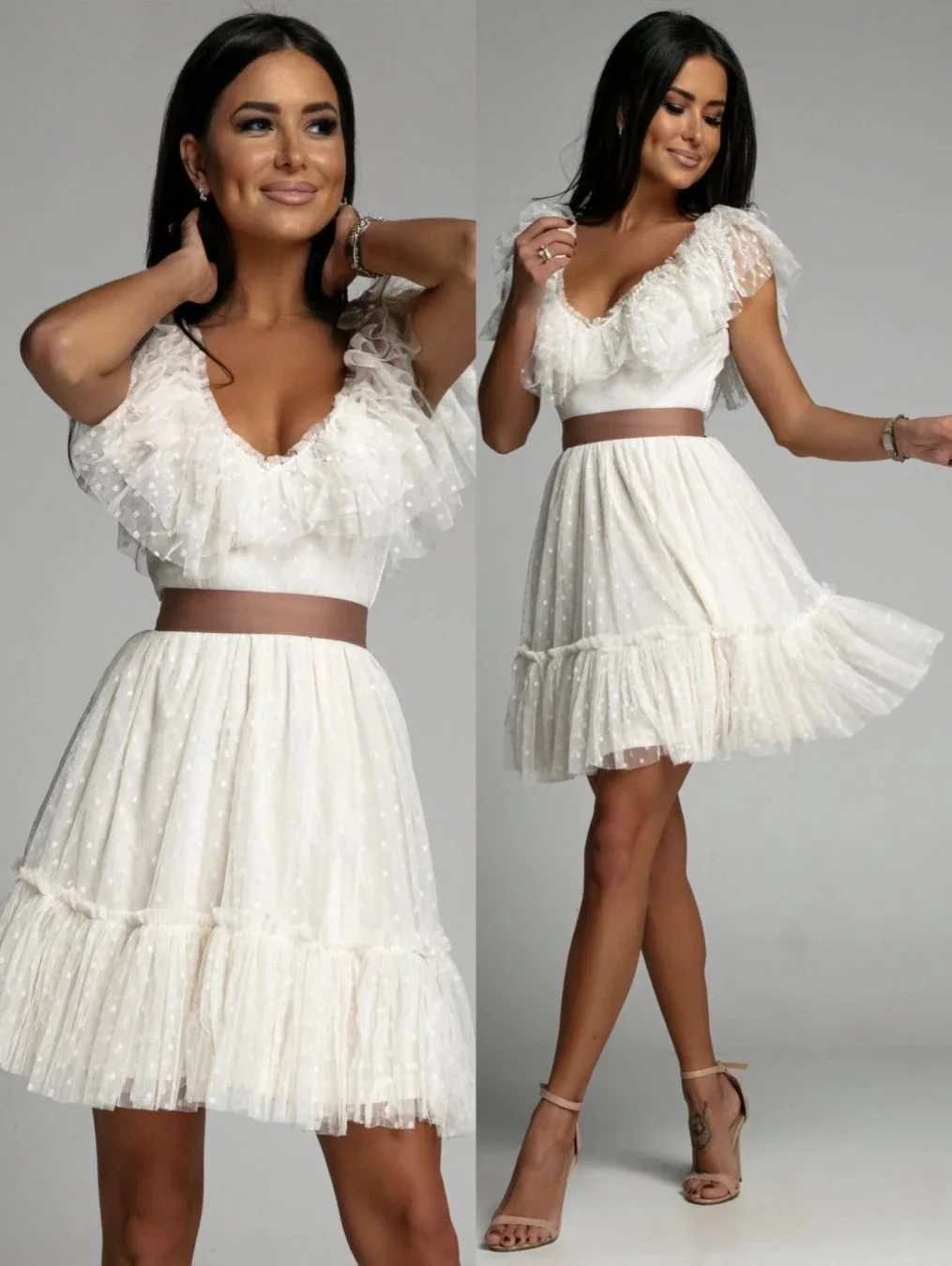 2022 New Temperament Commuter Mesh Tutu Skirt Ruffle Dress Seaside Beach Holiday Cool Dress
2022 New Temperament Commuter Mesh Tutu Skirt Ruffle Dress Seaside Beach Holiday Cool Dress