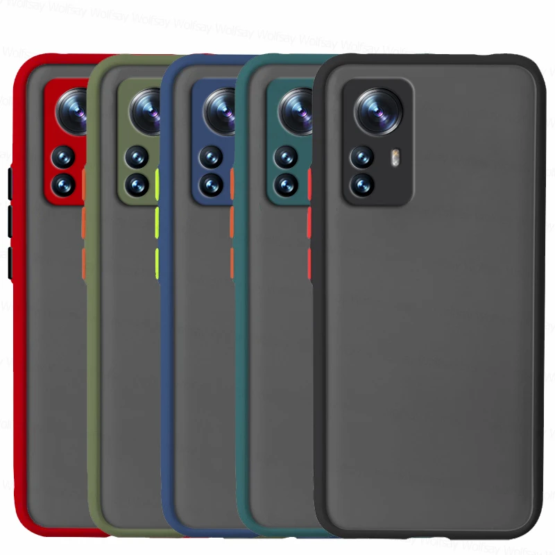Matte PC Cover For Xiaomi 12 Case Mi 11 11i 11T 12X Pro Shockproof TPU Hard Back Phone Cases | Мобильные телефоны и