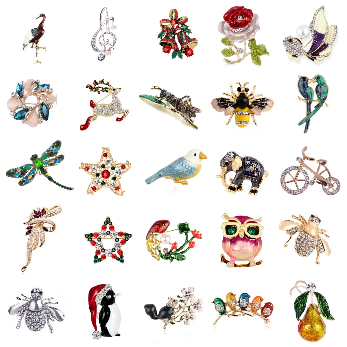 Bicycle Squirrel Owl Rose Flower Fish Elephant Bird Brooch Collar Pins Corsage Animal Badges Jewelry Women Kids Brooches
Bicycle Squirrel Owl Rose Flower Fish Elephant Bird Brooch Collar Pins Corsage Animal Badges Jewelry Women Kids Brooches