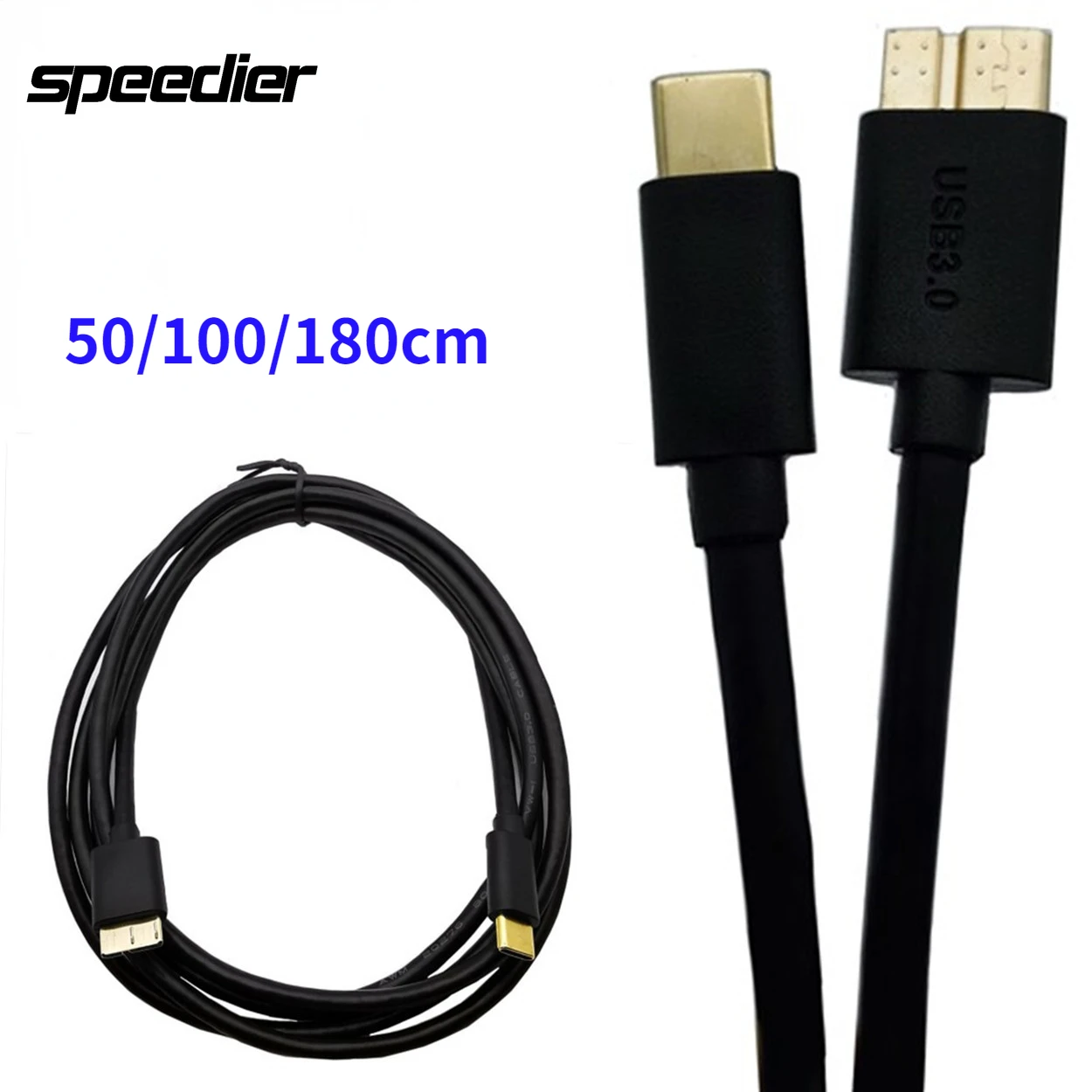 

Новый позолоченный USB 3.1 Type C стандарта USB 3,0 Micro B кабель для передачи данных для Macbook Chromebook Pixel внешний жесткий диск 0,5 м/1 м/1,8 м