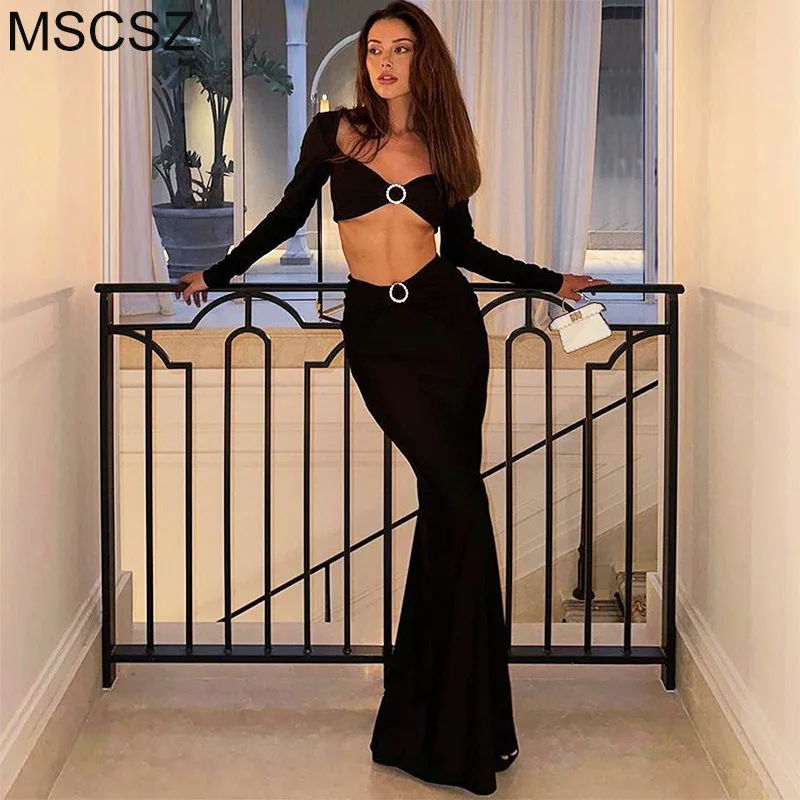 Black Long Skirt Sets For Women 2 Pieces Elegant Party Night Club Outfit Women Skirt And Top Set 2023 New In Matching Set
Black Long Skirt Sets For Women 2 Pieces Elegant Party Night Club Outfit Women Skirt And Top Set 2023 New In Matching Set
