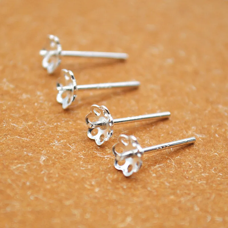 1 Pair 5mm Solid 925 Sterling Silver Earring Post Ear Studs with Cupped Pad Holding Jewelry Pearl Round Beads Making DIY 
1 Pair 5mm Solid 925 Sterling Silver Earring Post Ear Studs with Cupped Pad Holding Jewelry Pearl Round Beads Making DIY