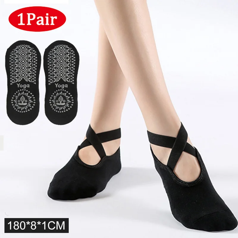 Bandage Yoga Socks for Women Pilates Ballet Dance Cotton Socks Non-Slip Woman Sport Sock Gym Workout Slipper Running Grip Sock 
Bandage Yoga Socks for Women Pilates Ballet Dance Cotton Socks Non-Slip Woman Sport Sock Gym Workout Slipper Running Grip Sock