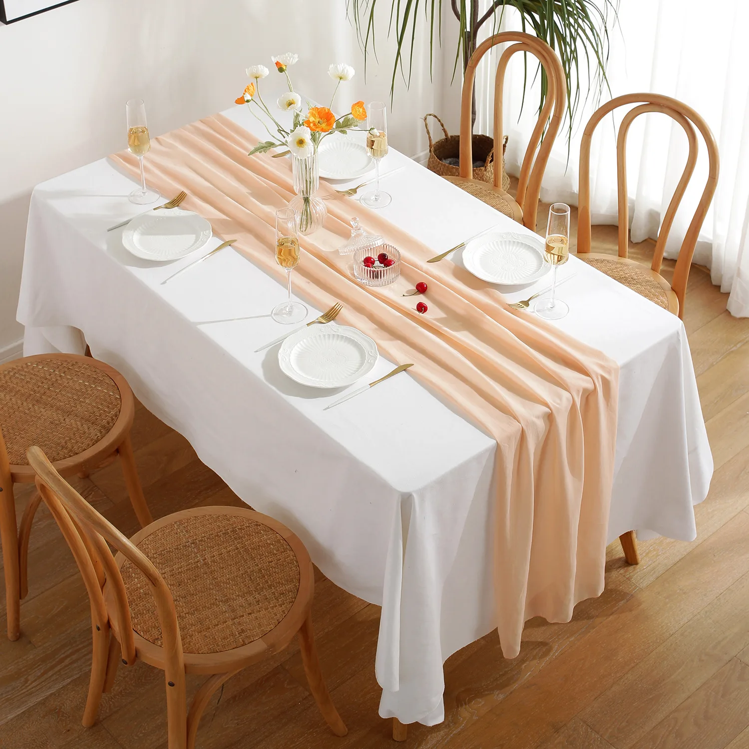 Table Runner Chiffon Banquet Tablecloth Wedding Party Solid Color Boho Table Runner Romantic Birthday Home Table Decoration
Table Runner Chiffon Banquet Tablecloth Wedding Party Solid Color Boho Table Runner Romantic Birthday Home Table Decoration
