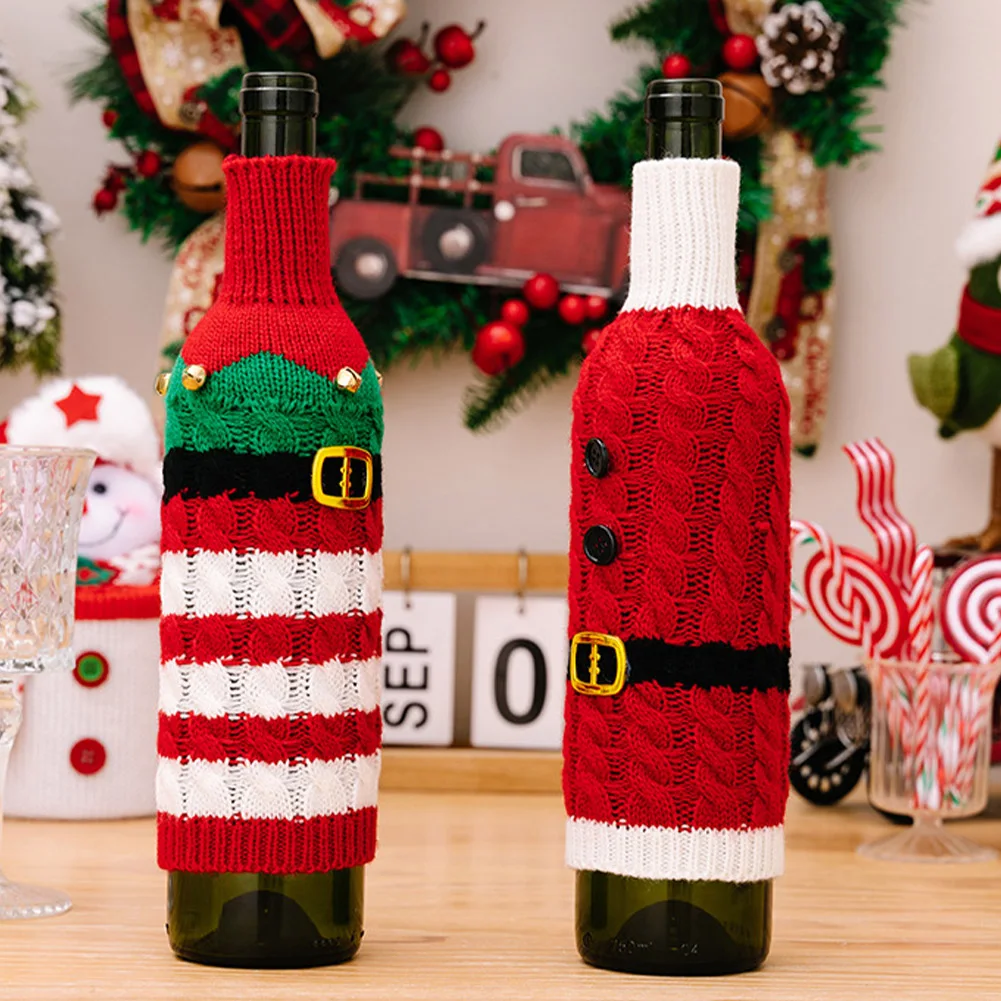 Christmas Wine Bottle Cover Soft Cloth Santa Claus Clothing Wine Bottle Sweaters Holiday Christmas Party Home Decor Bar Cafe
Christmas Wine Bottle Cover Soft Cloth Santa Claus Clothing Wine Bottle Sweaters Holiday Christmas Party Home Decor Bar Cafe