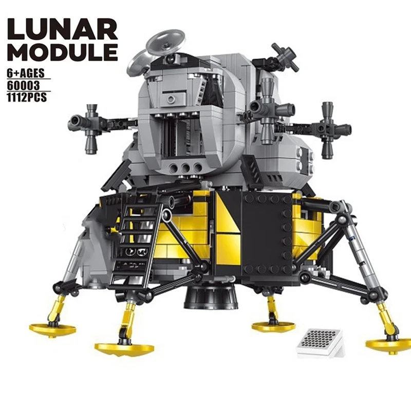 1112PCS USA Apollo International Space Station 11 Lunar Moudle Lander Technical Building Block Bricks Kid Gift Toy 10266 21321
1112PCS USA Apollo International Space Station 11 Lunar Moudle Lander Technical Building Block Bricks Kid Gift Toy 10266 21321