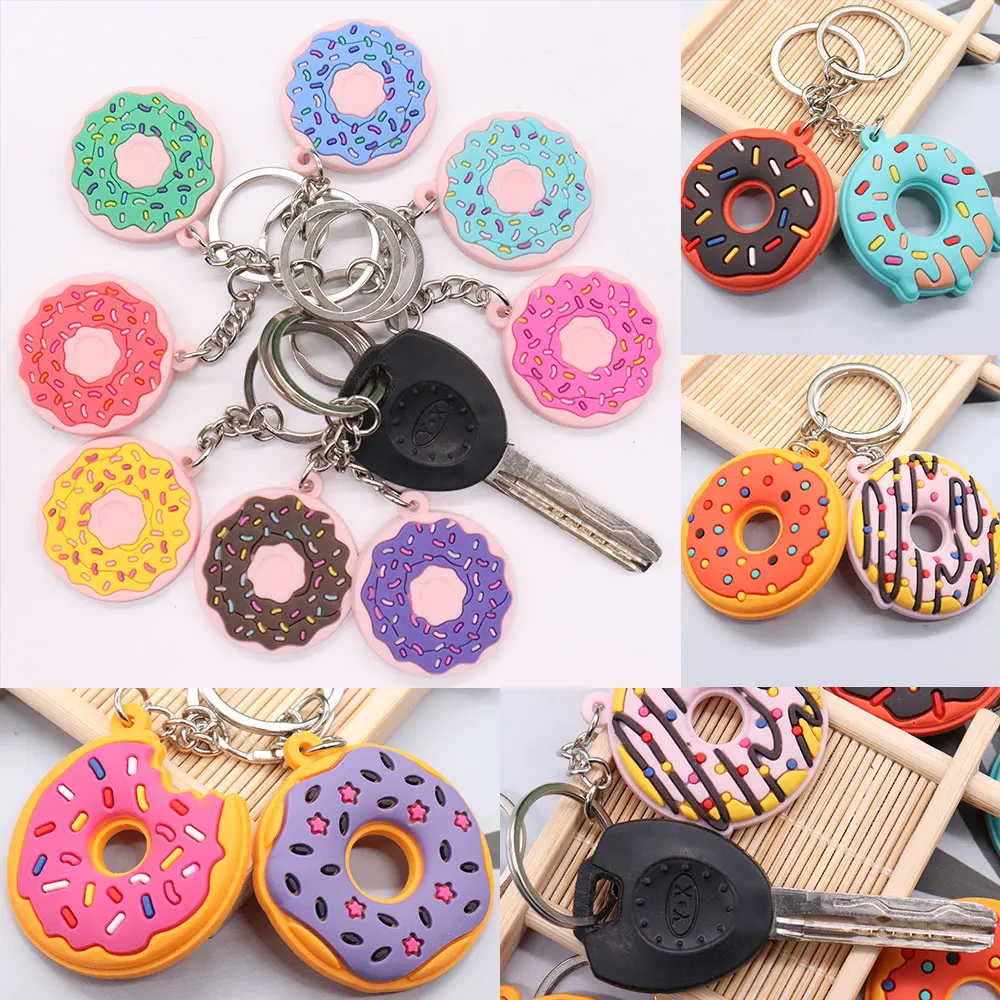 40PCS PVC Keyrings Holder Organizer Kawaii Colorful Food Donut Keychain Dust Cover School Stationery Keys Control Protection
40PCS PVC Keyrings Holder Organizer Kawaii Colorful Food Donut Keychain Dust Cover School Stationery Keys Control Protection