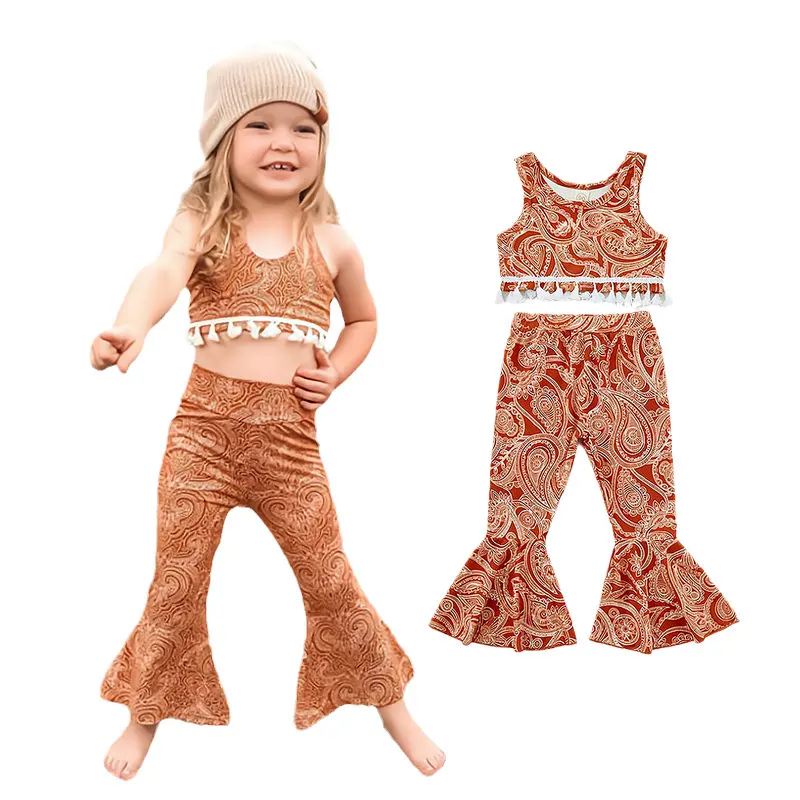 2-6Y Toddler Small Girls Kids Baby Girls Summer Clothing Sets Tassels Tops T-shirt Long Fared Trousers Pants Children's Outfits
2-6Y Toddler Small Girls Kids Baby Girls Summer Clothing Sets Tassels Tops T-shirt Long Fared Trousers Pants Children's Outfits