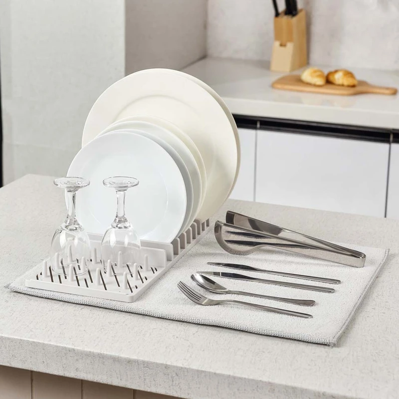 Подставка для сушки посуды из микрофибры, коврик для сушки посуды, экономия пространства, легкий дизайн, складывается
Подставка для сушки посуды из микрофибры, коврик для сушки посуды, экономия пространства, легкий дизайн, складывается