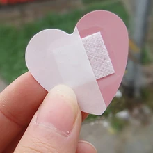 Pad Hydrocolloid Dressing Heart Shaped Bandage Heart-shaped Self-adhesive Wound Patches First Aid Gauze 10Pcs