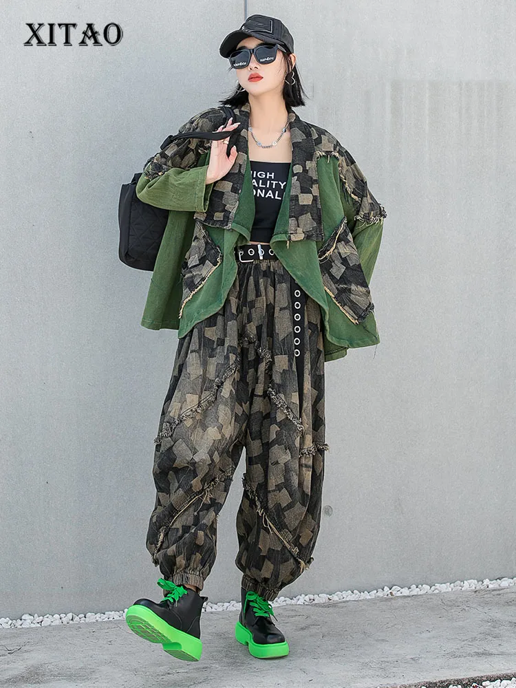 XITAO Irregular Two Piece Set Women Fashion Patchwork Pocket Top Elastic Waist Full Length Pants Fashioned Personality WMD5393
XITAO Irregular Two Piece Set Women Fashion Patchwork Pocket Top Elastic Waist Full Length Pants Fashioned Personality WMD5393
