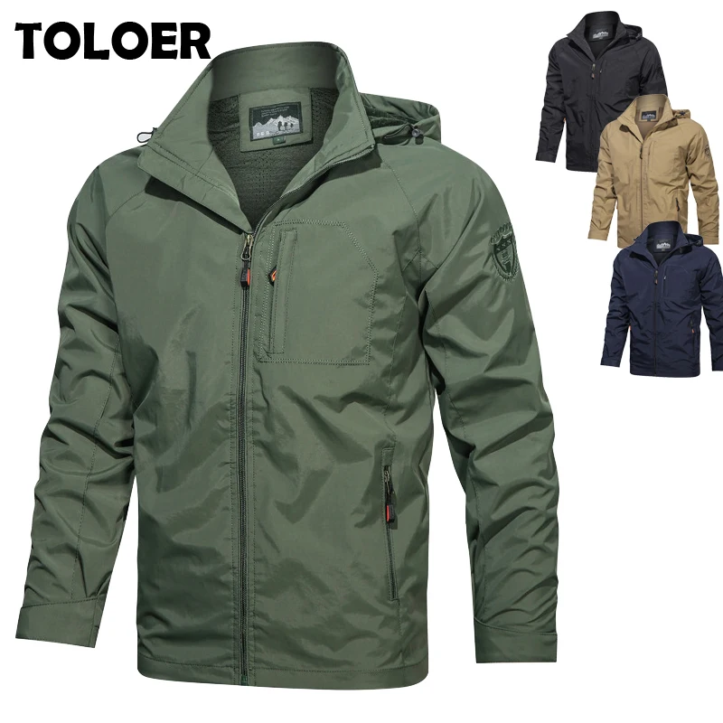 Autumn Windbreaker Jacket for Men Long Sleeve Solid Color Male Zipper Hiking Tactical Coats Waterproof Outwear Plus Size 5XL
Autumn Windbreaker Jacket for Men Long Sleeve Solid Color Male Zipper Hiking Tactical Coats Waterproof Outwear Plus Size 5XL