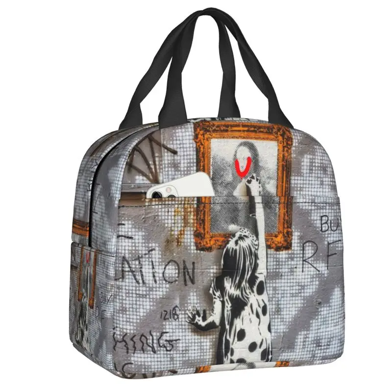 Custom Banksy Graffiti Lunch Bag Women Thermal Cooler Insulated Lunch Box for Kids School
Custom Banksy Graffiti Lunch Bag Women Thermal Cooler Insulated Lunch Box for Kids School