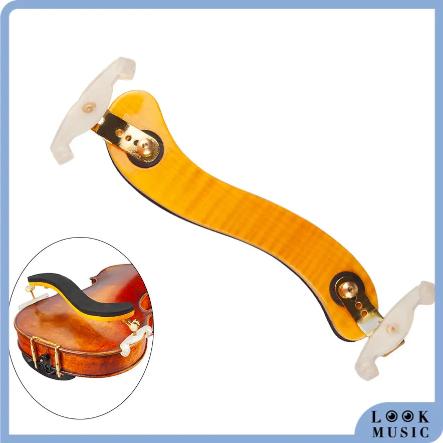 

LOOK 3/4 4/4 Violin Shoulder Rest Maple Wood Fiddle Adjustable Shoulder Rest Practice Violin Beginner