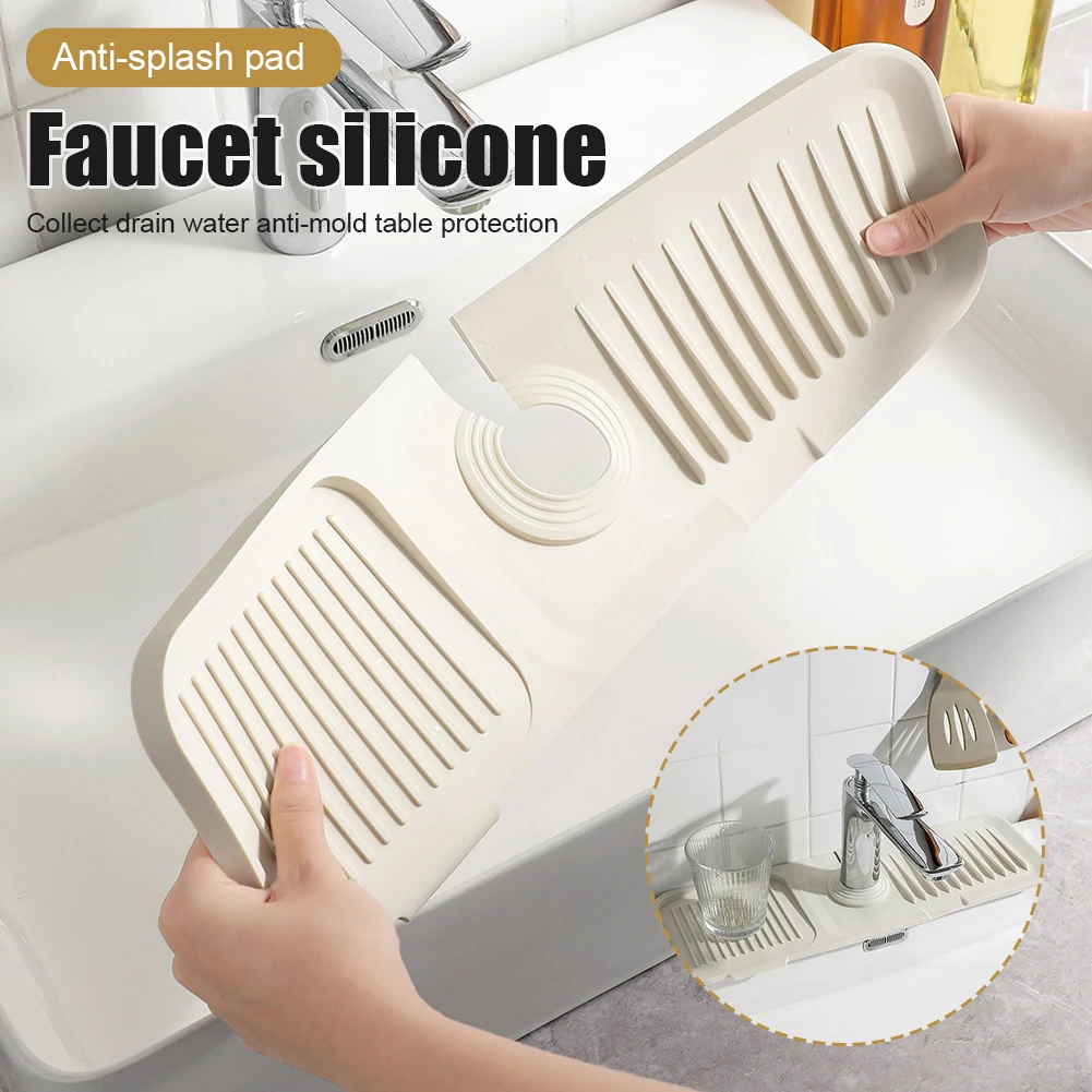 Silicone Kitchen Sink Splash Guard Faucet Handle Drip Catcher Tray Kitchen Sponge Holder Absorbent Sink Protectors Mat
Silicone Kitchen Sink Splash Guard Faucet Handle Drip Catcher Tray Kitchen Sponge Holder Absorbent Sink Protectors Mat