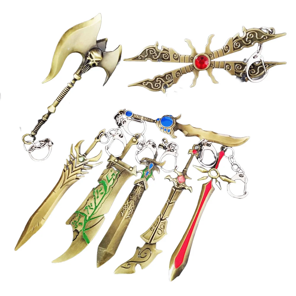12cm League of Legends lol Weapon Model Jarvan IV Darius Leona Talon Riven Master Yi Garen Nautilus Tryndamere Keychain toys
12cm League of Legends lol Weapon Model Jarvan IV Darius Leona Talon Riven Master Yi Garen Nautilus Tryndamere Keychain toys