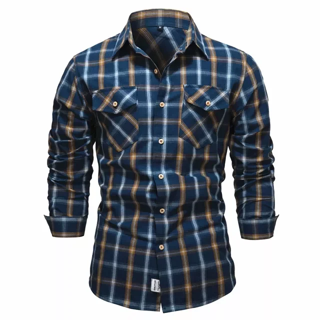 2022New Quality Men's Plaid Shirts Cotton Turn Down Neck Casual Dress Shirt Men Long Sleeve Slim Blouses Top Business Chemis
2022New Quality Men's Plaid Shirts Cotton Turn Down Neck Casual Dress Shirt Men Long Sleeve Slim Blouses Top Business Chemis