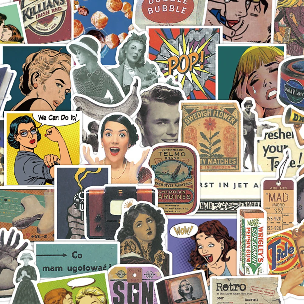 10/30/50PCS European And American Retro Posters Graffiti Stickers Bicycle Scooter Car Helmet Laptop Computer Wholesale
10/30/50PCS European And American Retro Posters Graffiti Stickers Bicycle Scooter Car Helmet Laptop Computer Wholesale