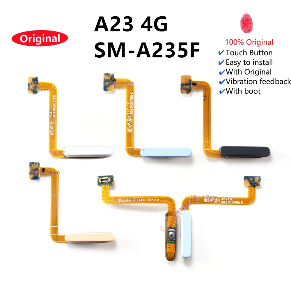 

Original For Samsung Galaxy A23 4G A235 A235F Fingerprint Touch Sensor Finger Power Switch ON OFF Side Button Key Flex Cable