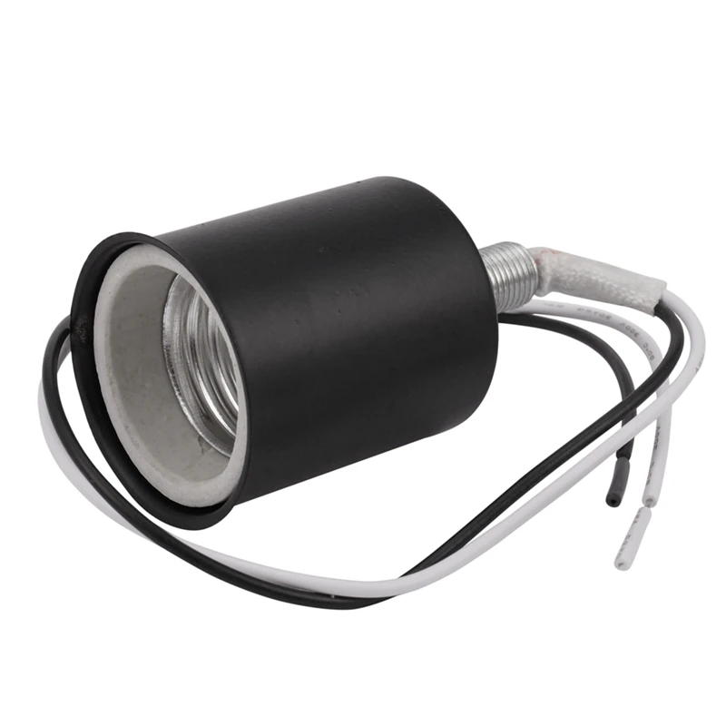 6X E27 Ceramic Screw Base Round LED Light Bulb Lamp Socket Holder Adapter Metal Lamp Holder With Wire Black
6X E27 Ceramic Screw Base Round LED Light Bulb Lamp Socket Holder Adapter Metal Lamp Holder With Wire Black