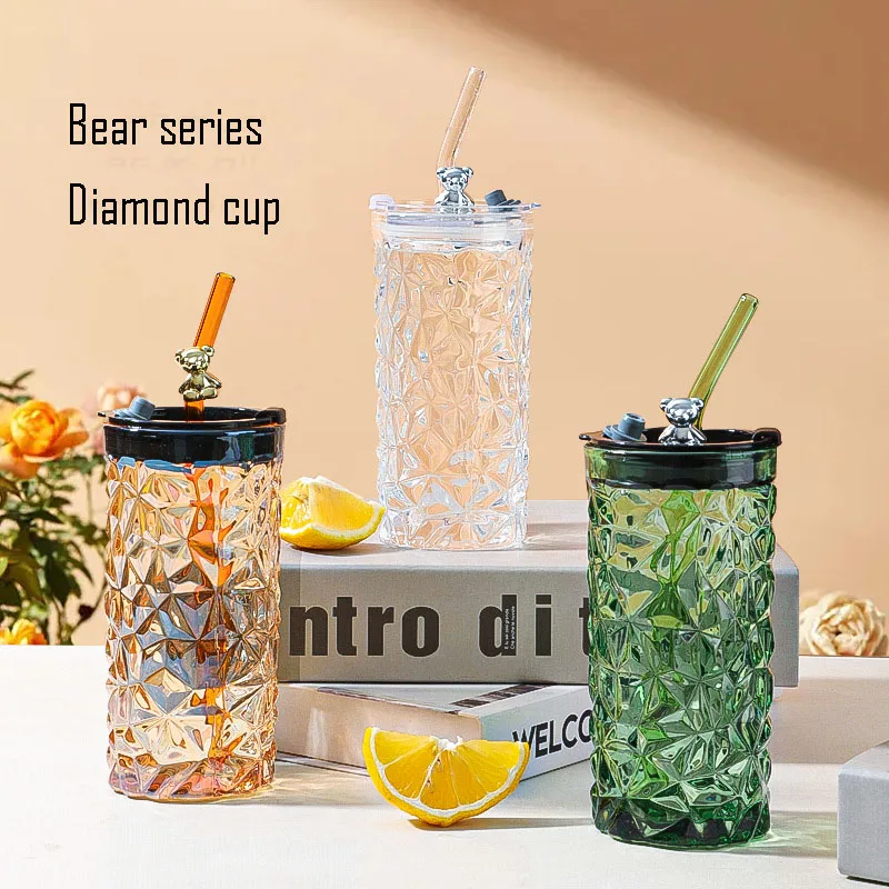 Glass CUP Cute Bear series with Straw Sodium calcium Pyrex creative Milk Juice CUP Holiday Birthday Gift
Glass CUP Cute Bear series with Straw Sodium calcium Pyrex creative Milk Juice CUP Holiday Birthday Gift