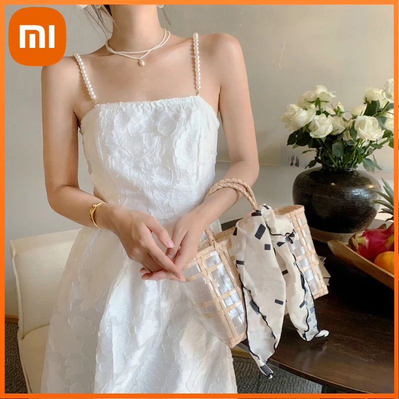 Xiaomi French Sleeveless Elegant Strap Dress Women Off Shoulder Bow Bandage Dresses Party One Piece Dress Korean Summer Design
Xiaomi French Sleeveless Elegant Strap Dress Women Off Shoulder Bow Bandage Dresses Party One Piece Dress Korean Summer Design