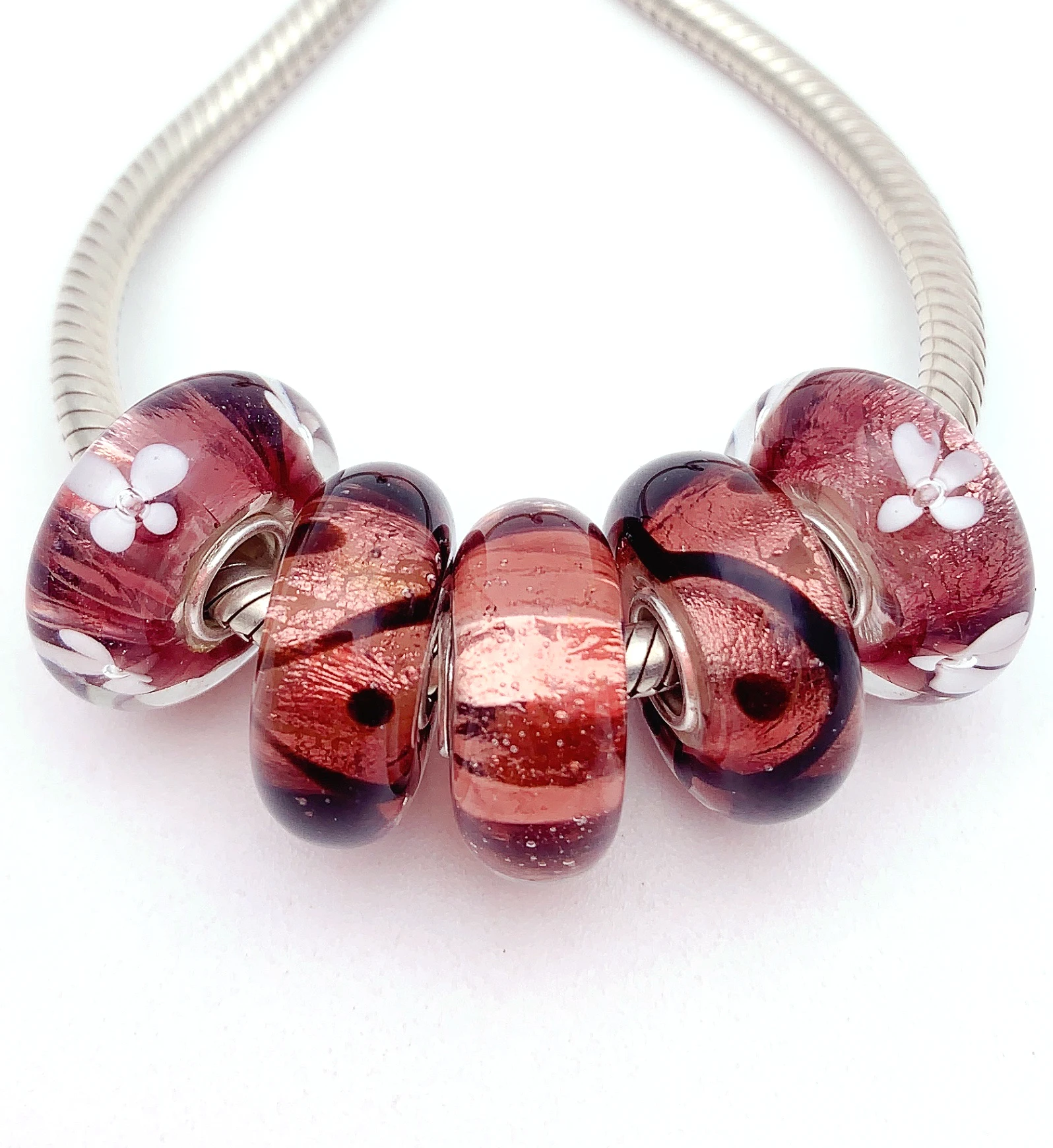 YG691 5X 100% Authenticity S925 Sterling Silver Beads Murano Glassbeads NEW Fit European Charms Bracelet Diy Jewelry Lampwork
YG691 5X 100% Authenticity S925 Sterling Silver Beads Murano Glassbeads NEW Fit European Charms Bracelet Diy Jewelry Lampwork