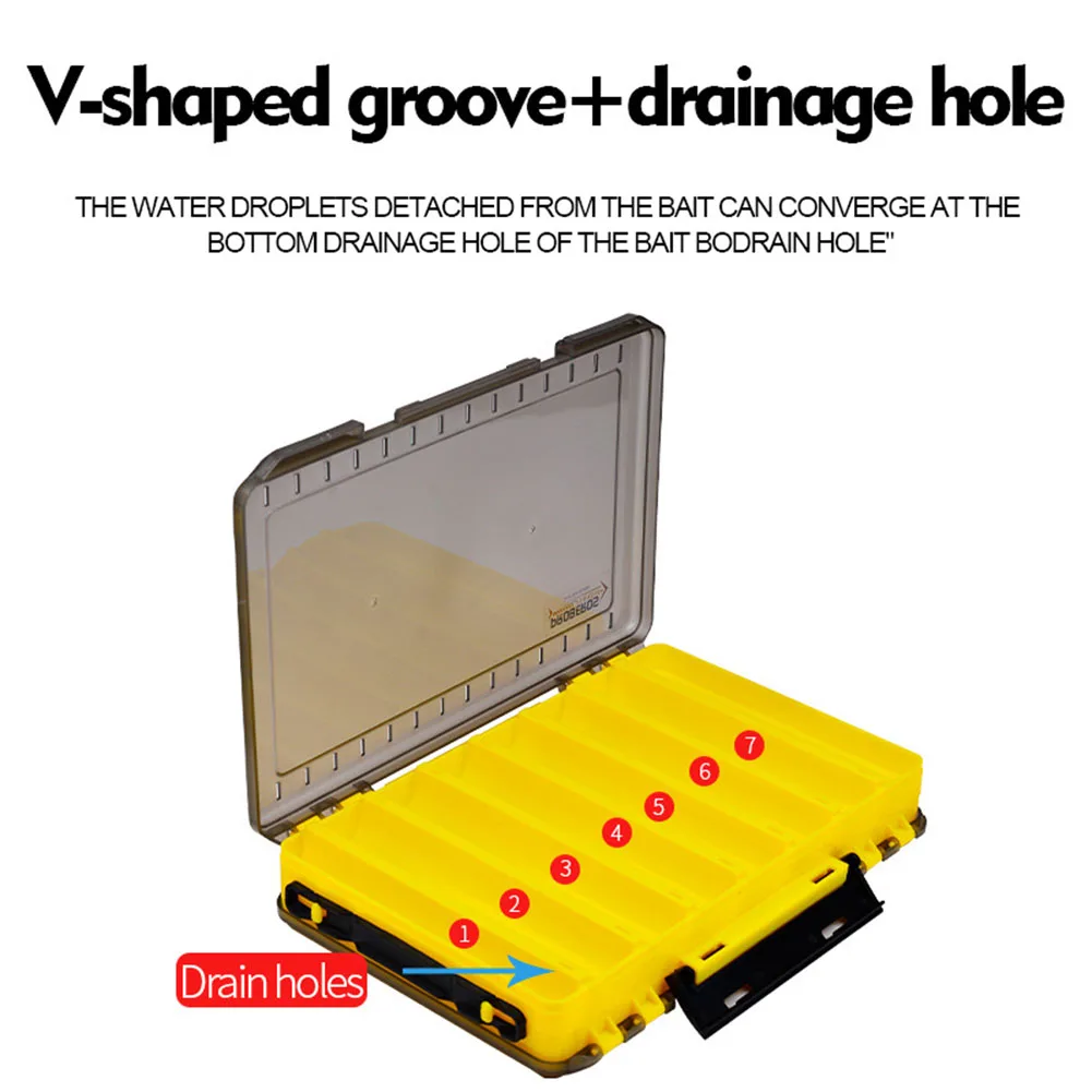 Translucent Double Sided Fishing Tackle Storage Case Durable Material Easy Bait Arrangement Space Saving Design
Translucent Double Sided Fishing Tackle Storage Case Durable Material Easy Bait Arrangement Space Saving Design