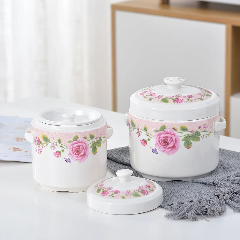 Ceramic Stew Bowl Korean Safflower Large Stew Pot Tableware Stew Egg Bird's Nest Dessert Cup Home Kitchen Supplies Steaming Bowl
Ceramic Stew Bowl Korean Safflower Large Stew Pot Tableware Stew Egg Bird's Nest Dessert Cup Home Kitchen Supplies Steaming Bowl