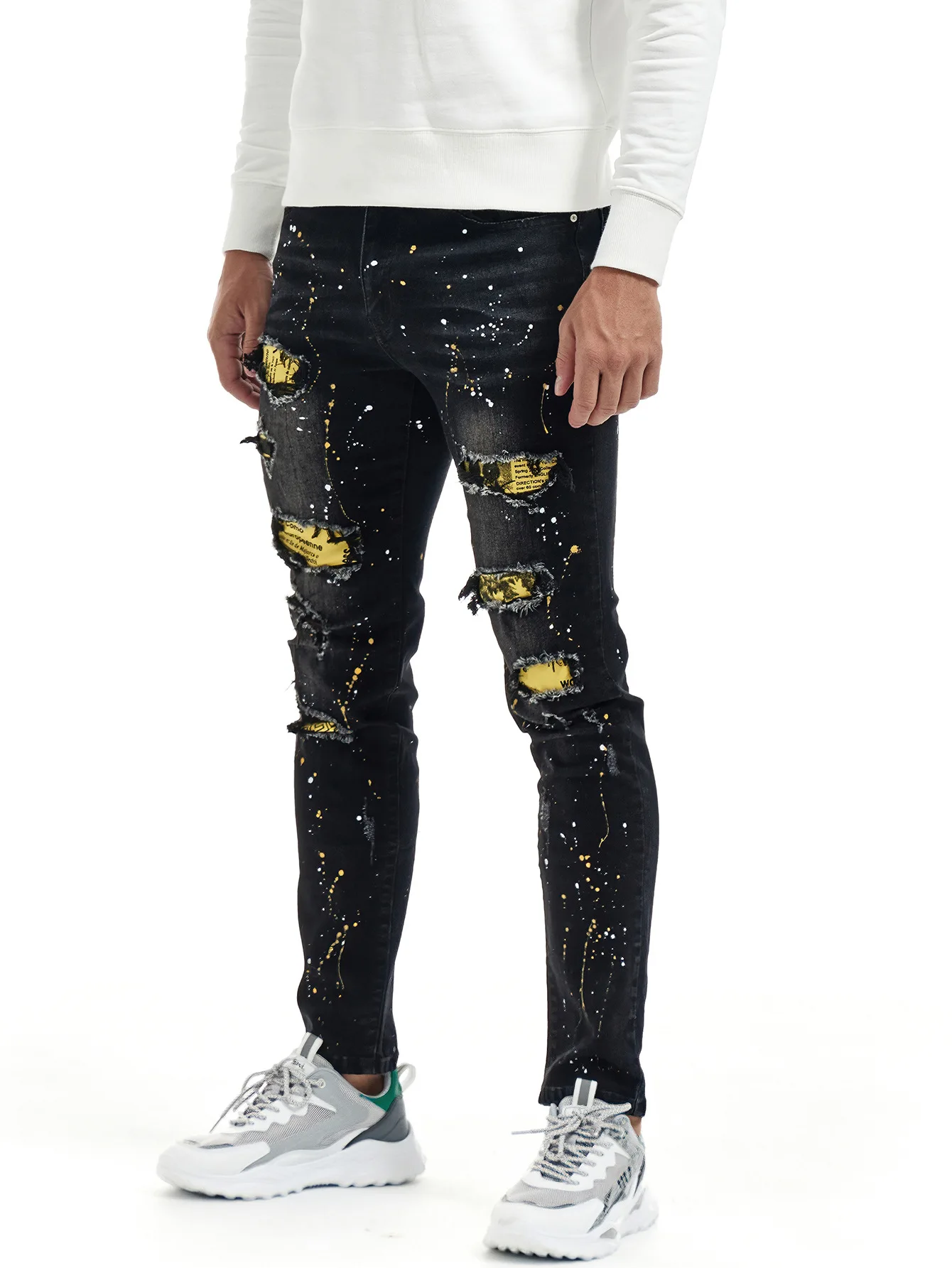 Men's jeans slim fit ripped pencil pants new men's paint jeans men's trousers fashion trend jeans
Men's jeans slim fit ripped pencil pants new men's paint jeans men's trousers fashion trend jeans