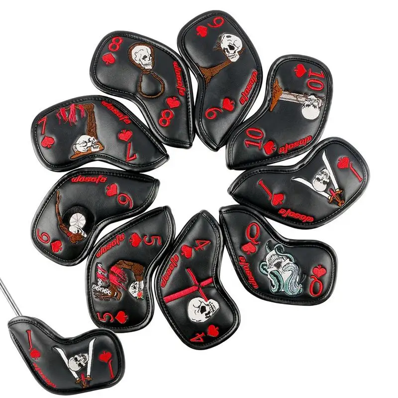 Golf Club Head Cover 9pcs Golf Head Covers Skull Embroidered Club Label Head Covers Protect Driver Headcover Style & Durability
Golf Club Head Cover 9pcs Golf Head Covers Skull Embroidered Club Label Head Covers Protect Driver Headcover Style & Durability