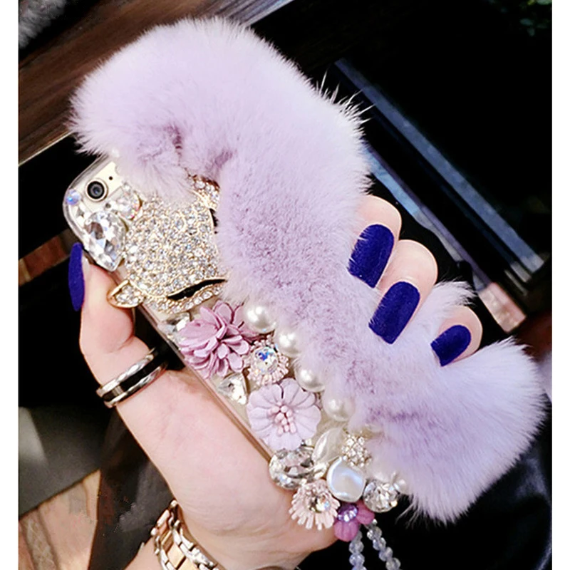 For iPhone Xs Max XR 8 7 6 Plus 11 12 13 14 Pro MAX Cute Soft Fluffy Rabbit Fur Hair Bling Diamond Protective Phone Case
For iPhone Xs Max XR 8 7 6 Plus 11 12 13 14 Pro MAX Cute Soft Fluffy Rabbit Fur Hair Bling Diamond Protective Phone Case