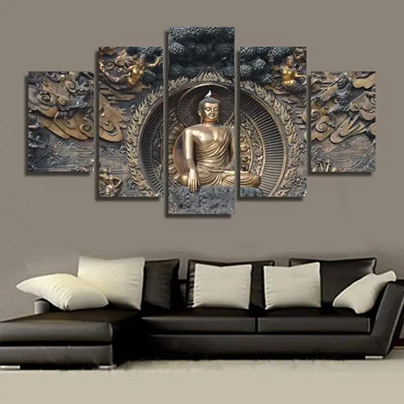 5 Pcs Canvas Painting Buddha Statue Wall Art Poster Religion Hd Modular Pictures Home Decoration Office Living Room No Framed 
5 Pcs Canvas Painting Buddha Statue Wall Art Poster Religion Hd Modular Pictures Home Decoration Office Living Room No Framed