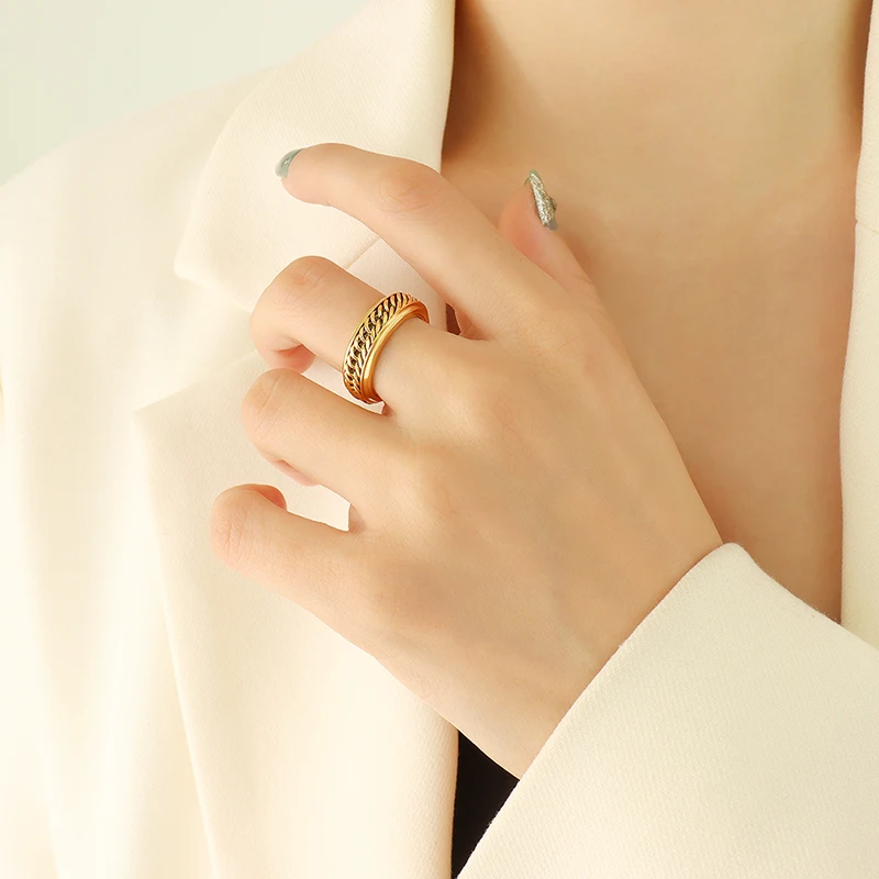 Girl Hip Hop Rings Women's Stainless Steel Jewelry Never Fade Women's Glamour Jewelry Gifts
Girl Hip Hop Rings Women's Stainless Steel Jewelry Never Fade Women's Glamour Jewelry Gifts