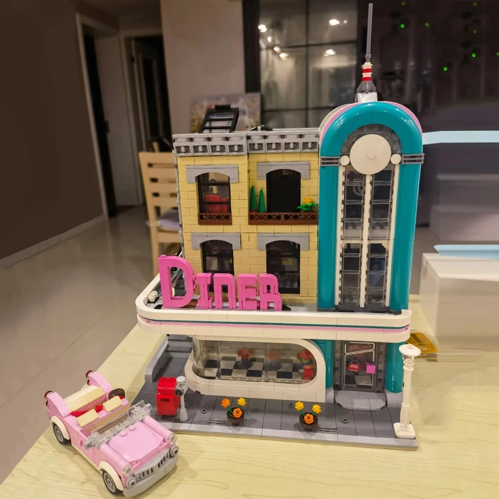 Classic Hot Sale Model Moc Modular Building Blocks Bricks Downtown Diner Action Figures Children Christmas Gifts Toys 10260
Classic Hot Sale Model Moc Modular Building Blocks Bricks Downtown Diner Action Figures Children Christmas Gifts Toys 10260