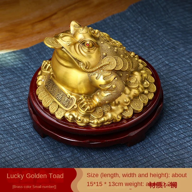 Amass Fortunes Copper Golden Toad Ornaments Lucky Three-Legged Golden Cicada Toad Decoration
Amass Fortunes Copper Golden Toad Ornaments Lucky Three-Legged Golden Cicada Toad Decoration