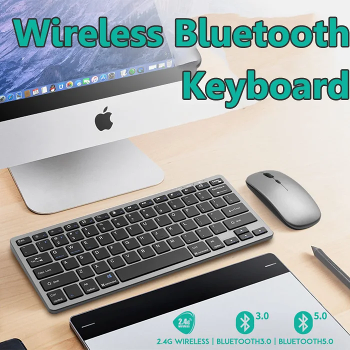 Mute Office Multi-device Bluetooth Wireless keyboard Keyboard Compatible Macbook Air iMac Windows PC Original Wireless Keyboard
Mute Office Multi-device Bluetooth Wireless keyboard Keyboard Compatible Macbook Air iMac Windows PC Original Wireless Keyboard