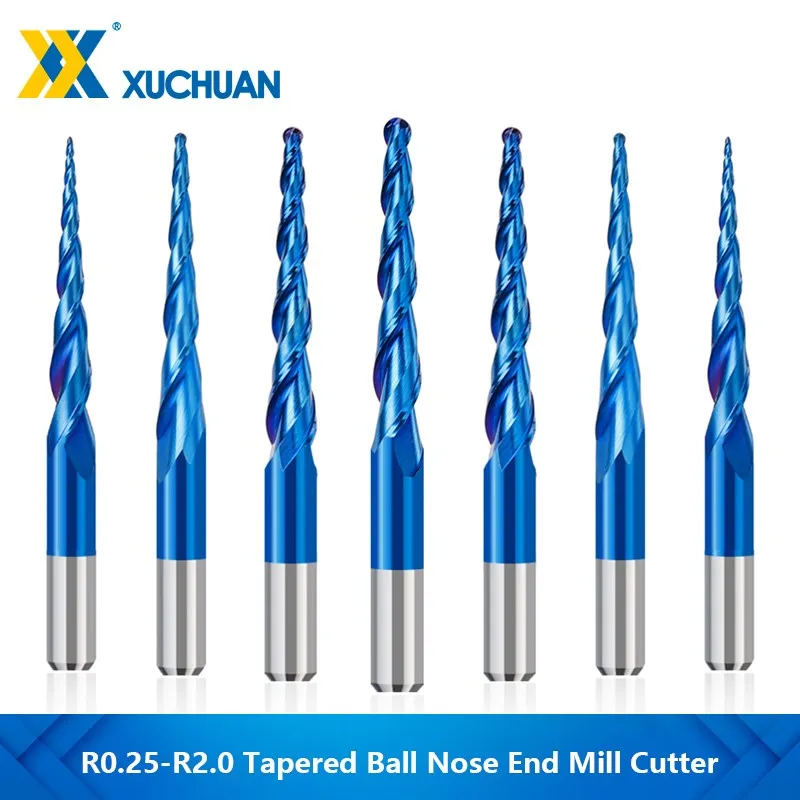 Spiral Router Bit 2 Flute Tapered Ball Nose End Mill Engraving Bit for Woodworking Carbide Milling Cutter 1/8 4 6 8mm Shank
Spiral Router Bit 2 Flute Tapered Ball Nose End Mill Engraving Bit for Woodworking Carbide Milling Cutter 1/8 4 6 8mm Shank