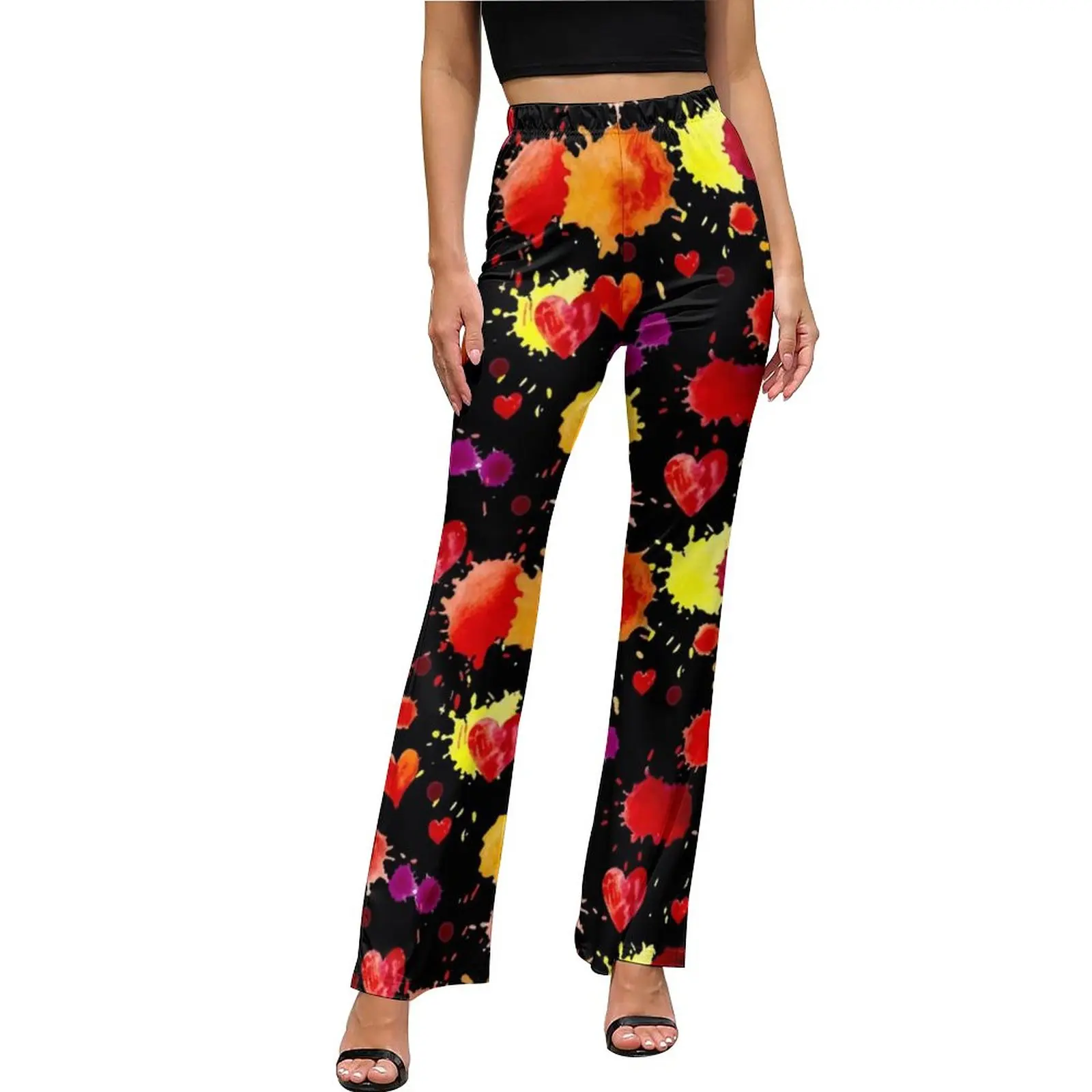 Watercolor Rainbow Pants Colorful Blot and Heart Print High Waisted Sexy Flare Trousers Summer Graphic Aesthetic Pants Gift
Watercolor Rainbow Pants Colorful Blot and Heart Print High Waisted Sexy Flare Trousers Summer Graphic Aesthetic Pants Gift