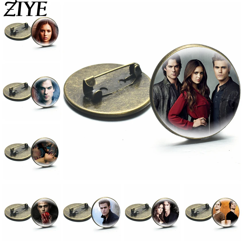 The Vampire Diaries Brooch Elena Stefan Classic Character Round Glass Cabochon Handmade Lapel Pins Jewelry Fans Gifts Wholesales
The Vampire Diaries Brooch Elena Stefan Classic Character Round Glass Cabochon Handmade Lapel Pins Jewelry Fans Gifts Wholesales
