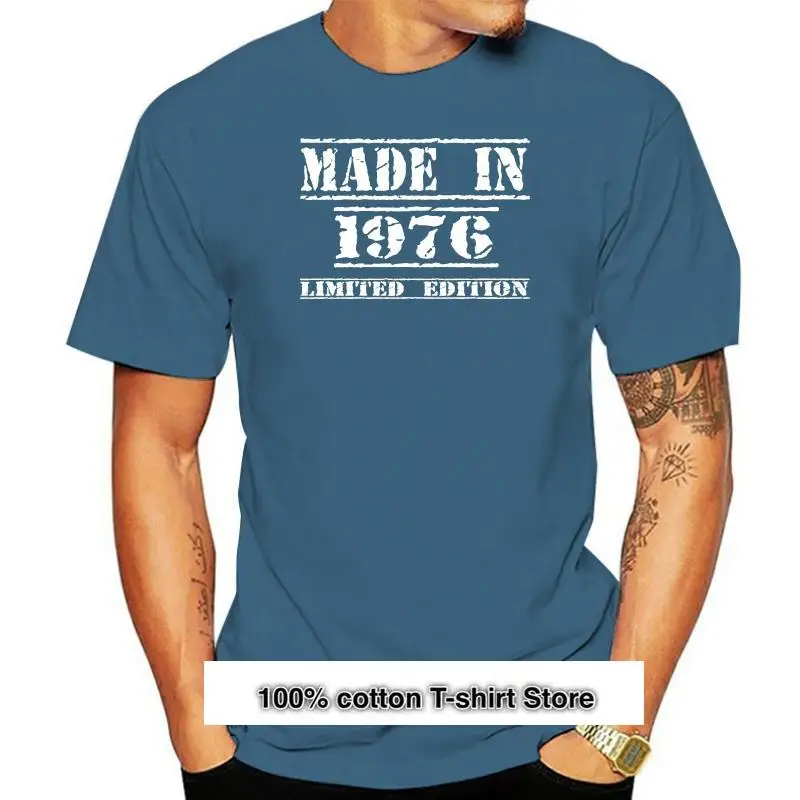 Camiseta especial hecha en 1976 para hombre, Camisa de algodón con diseño de cumpleaños, edición limitada, 100%
Camiseta especial hecha en 1976 para hombre, Camisa de algodón con diseño de cumpleaños, edición limitada, 100%